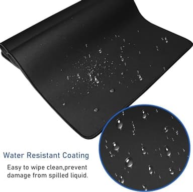 Gaming Mouse Pad, Large Desk Mouse Pad with Stitched Edges,(35.4X15.7In) Durable Non-Slip Natural Rubber Base, Waterproof Computer Keyboard Pad Mat for Esports Pros/Gamer/Desktop/Office/Home, Black - Image 5