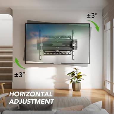 AX WABER TV Wall Mount Bracket for 32-65 Inch TV Full Motion Dual Articulating Arm with Swivel & Tilt, Max VESA 400x400mm，Fits 8” 12” 16" Studs, Supports 99 lbs for Flat & Curved Screens AX02MB01﻿ - Image 6