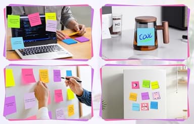 (36 Pack) Sticky Notes 3x3 in Post, 9 Bright Colors Self-Stick Note Pads it, Strong Adhesive, Easy to Post for Home, Office, Notebook - Image 7
