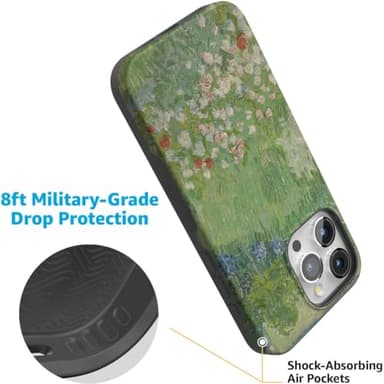 Casely iPhone 15 Pro Case | Vincent’s Admired Garden | Van Gogh Museum Case | Bold Protective Design | Compatible with MagSafe - Image 3