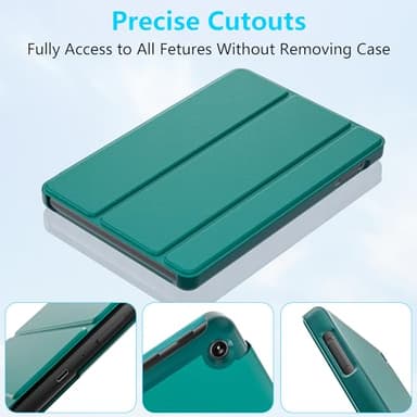 New Amazon Fire HD 8 Tablet Case (12th/10th Generation, 2024/2022/2020 Release), Lainergie Slim Light Smart Trifold Stand PU Lether Cover with Auto Wake/Sleep Incompatible with Old Version, Emerald - Image 6