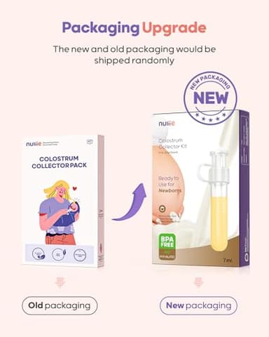 Nuliie Colostrum Collector Kit 7ml/8pcs, Leakproof, Reusable Breast Milk Collector, Heat & Freezer Resistant, BPA-Free, With Cotton Cloth Wipe, Storage Case, Cleaning Brush - Ready-to-Use for Newborns - Image 2