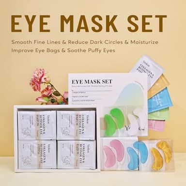 Yeokoe Under Eye Patches for Dark Circles,Eye Mask for Puffy Eyes With Collagen,Retinol,Vitmin C,Hyaluronic Acid and Niacinamide Face Masks Skincare Spa Gifts for Woman 20Pairs - Image 2