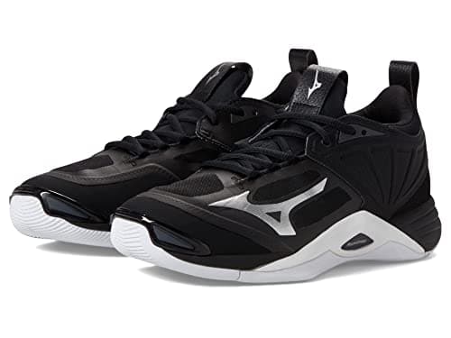 Mizuno Women's Wave Momentum 2 | Women's Indoor Volleyball Shoe | Black/Silver | US Women's 12 - Image 1