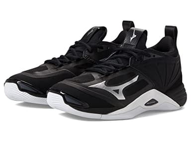 Mizuno Women's Wave Momentum 2 | Women's Indoor Volleyball Shoe | Black/Silver | US Women's 12 - Image 1