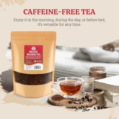 52USA Organic Rooibos Tea, 1 LB, Red Rooibos Loose Leaf Tea, Naturally Caffeine-Free, Pure South African Red Bush Herbal Tea, Non-GMO, USDA Organic - Image 4