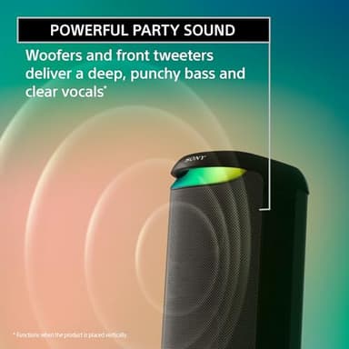 Sony SRS-XV500 Portable Bluetooth Karaoke Party Speaker & Karaoke Machine, 25-Hour Battery, Splash Resistant, Ambient Lights - Image 2