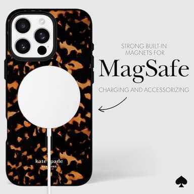 kate spade new york iPhone 16 Pro Max Case - Compatible with MagSafe - Designer Phone Case - Tortoise - Image 6