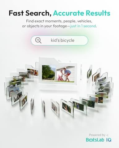 BOTSLAB Security Cameras Wireless Outdoor, 4 Cam-Kit with HomeBase, 4K Color Night Vision, Solar Security Camera System with 360° Pan&Tilt, No Monthly Fee, 32GB Local Storage Up to 16TB,AI Recognition - Image 9