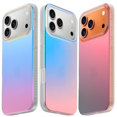 LONLI Hue for iPhone 17 Pro Max Case - Holographic Iridescent Shockproof Cute Phone Cover - [Shock-Absorbent Bumper] - Cute, Unique and Aesthetic for Women and Girls - Image 1