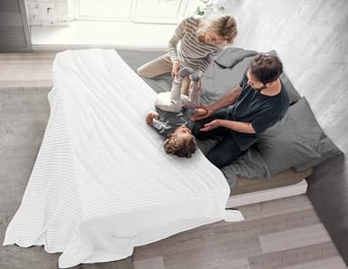 Utopia Bedding White 100% Cotton Waffle Blanket 300 GSM [King - 90x108 Inch] Soft Lightweight Breathable Bed Blanket for All Season - Image 7