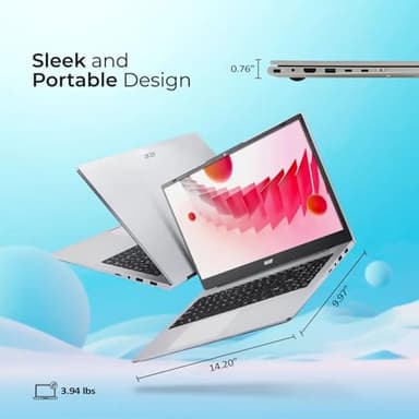 acer Aspire 3 Premium Laptop with Backlit Keyboard | AMD Ryzen 5 7430U CPU | 15.6 FHD IPS Display | 16GB RAM | 256GB PCIe SSD | Wi-Fi 6 | Type-C | Sleek & Portable | Windows 11 Pro - Image 9