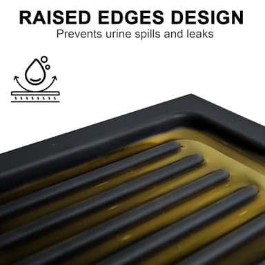 PetNova Extra Large Litter Mat: XL 40"x30" Silicone Waterproof Groove Design Litter Trapping Mat Easy to Clean for Multiple-Cats - Jumbo Non-Slip Cat Box Rug for Floor (Black) - Image 5