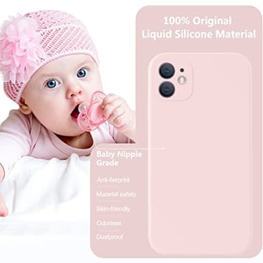 Vooii Compatible with iPhone 11 Case, Upgraded Liquid Silicone with [Flat Edges] [Camera Protection] [Soft Anti-Scratch Microfiber Lining] Phone Case for iPhone 11 6.1 inch - Chalk Pink - Image 6