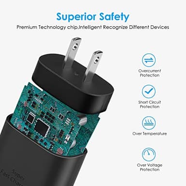 25W USB-C Fast Charger Block with C-to-C Cable [PD PPS Compatible] for Galaxy S24/S23/S22, Pixel 8/7, Z Flip 5, i Phone 17/16/15 - Compact Type C Charger - Image 6