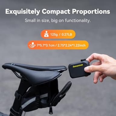 Tiny Pump Bike Pump with Gauge Portable Ultra-Mini 120PSI Electric Bicycle Pump Type-C Rechargeable Battery，Auto Stop, with Presta and Schrader Valve AT1PRO - Image 4