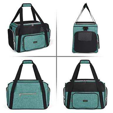 BAGLHER Pet Travel Carrier, Cat Carriers Dog Carrier for Small Medium Cats Dogs Puppies, Airline Approved Small Dog Carrier Soft Sided, Collapsible Puppy Carrier. Green - Image 4