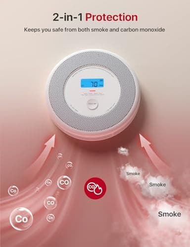 X-Sense Combination Smoke and Carbon Monoxide Detector with Voice Location, Interconnected Smoke Detector Carbon Monoxide Detector Combo with Base Station (Included), Model XP0A-MR31 - Image 5
