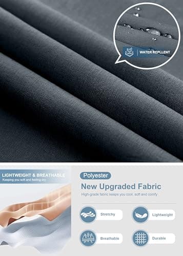 Pudolla Men's Golf Pants Stretch Classic Fit Work Dress Pants 32 Lightweight Quick Dry Casual Slacks Trousers with Pockets(Iron Grey 34Wx32L) - Image 5