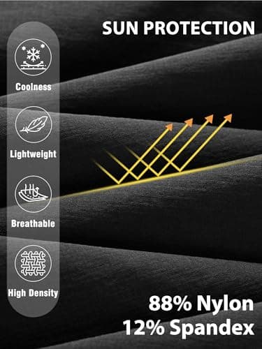 Mens Work Pants Waterproof Lightweight Nylon Cargo Stretch Tactical Pants for Men Quick Dry Comfortable Outdoor (Black, 36W*34L) - Image 7