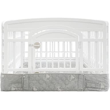 PJYuCien Dog Playpen Bottom Pad Fits for 36 Inch 4 Panels Exercise Pet Pen, Using as a Fence Stabilization and Puppy Pen Mat, Hoop and Loop Design, Grey (Playpen Not Included) - Image 1