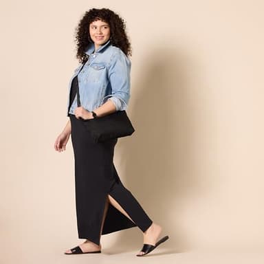 Amazon Essentials Women's Supersoft Terry Racerback Maxi Dress (Previously Daily Ritual), Black, Large - Image 7