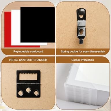 Shadow Box for Adventure Memory 12x12, 1.2in Deep Capacity Keepsakes Box Frame with Top Loading Slot for Travel Home Office Decor Keepsakes, White - Image 7