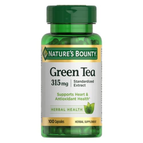 Nature's Bounty Green Tea Pills and Herbal Health Supplement, Supports Heart and Antioxidant Health, 315mg, 100 Capsules - Image 1