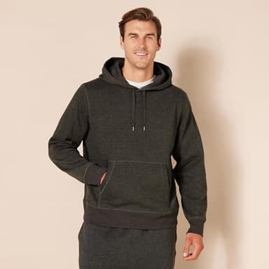 Amazon Essentials Men's Pullover Sweatshirt Hoodie, Big & Tall Options Available, Charcoal Heather, Large - Image 6