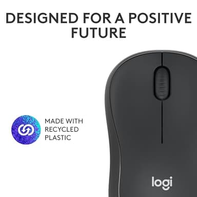 Logitech M240 Silent Bluetooth Mouse, Wireless, Compact, Portable, Smooth Tracking, 18-Month Battery, for Windows, macOS, ChromeOS, Compatible with PC, Mac, Laptop, Tablets - Graphite - Image 8