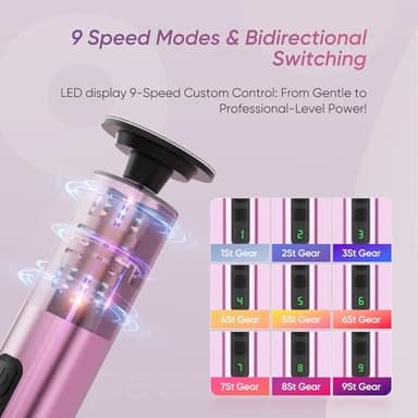 Haroopet Electric Foot Callus Remover, 2in1 Rechargeable Foot File Callus Remover for Feet, 9 Speeds Foot Scrubber Dead Skin Pedicure Tools for Feet Heel Scraper for Cracked Heels with Sandpaper Discs - Image 3