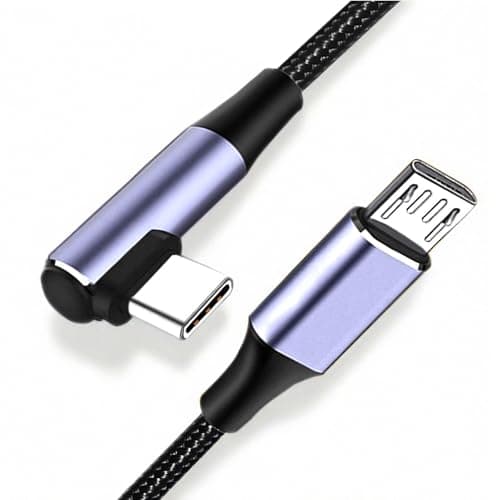 3FT Micro USB to USB-C Cable, Type C to USB Micro B Charger Cord Support OTG Charge & Sync Nylon Charging Cable Compatible with Old Micro USB Devices S7 S6, J7, Kindle, PS4, Android Phone - Image 1