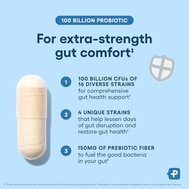 Physician's CHOICE 100 Billion Advanced Probiotic - 16 Strains + Organic Prebiotics - Digestive & Gut Health - Supports Occasional Constipation, Diarrhea, Gas & Bloating - Probiotics for Women & Men - Image 5