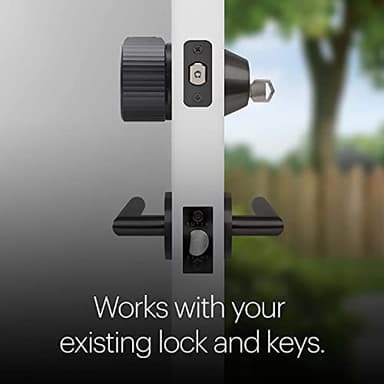 August Home, Matte Black Wi-Fi Connected Smart Keyless Entry Door Lock (4th Generation), Electronic Door Lock Fits Your Existing Deadbolt in Minutes, AUG-SL05-M01-G01 - Image 2