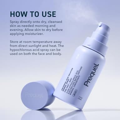 Prequel Skin Universal Skin Solution Hypochlorous Acid Spray for Face and Body. Fine Mist HOCL Facial Cleanser and Dermal Spray with Minerals & Electrolyzed Water - pH-Stabilized Care. 4oz - Image 7