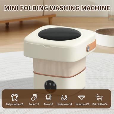 Portable Washing Machine, Mini Washer 4.5L Upgraded With Spin Basket, 3 Cleaning Modes Folding Washing Machine Suitable for Small Clothe, Design Ideal for Apartment, Home, Hotel (White) - Image 5