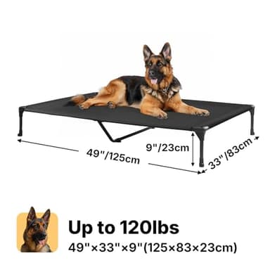Veehoo Cooling Elevated Dog Bed, Portable Raised Pet Cot with Washable & Breathable Mesh, No-Slip Feet Durable Dog Cots Bed for Indoor & Outdoor Use, X Large, CWC1803-XL - Image 6