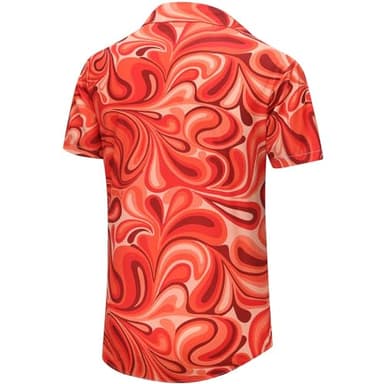 KYKU Mens Button Down Hawaiian Shirts Summer Accessories, Abstract Pattern, 4XL - Image 4