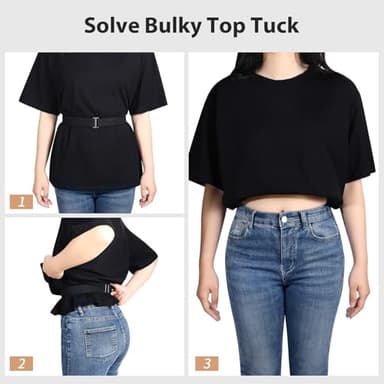 JASGOOD No Show Women Stretch Belt Invisible Elastic Web Strap Belt with Flat Buckle for Jeans Pants Dresses - Image 5