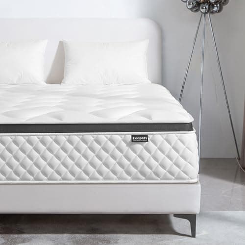 Deegari Queen Mattress,12 Inch Queen Size Mattresses in a Box,Gel Memory Foam and Innerspring Hybrid Mattress with Individual Pocket Spring for Motion Isolation,Medium Firm Feel - Image 1