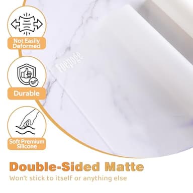 49.2" x 15.7" Large Silicone Mat for Kitchen Counter Protector, Cuttable Silicon Countertop Protector Mat Heat Resistant Mats for Countertop, Cut to Fit Placemat Ship Roll by Foepoge, Translucent - Image 6