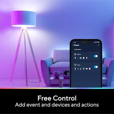 U-tec Smart Light Bulbs, 1100 Lumen, 90+CRI WiFi Mesh & Bluetooth Color Changing A19 Light Bulb, 16 Million DIY Colors RGB Light Bulbs, Compatible with Alexa, Google Assistant Home App, 4 Pack - Image 6
