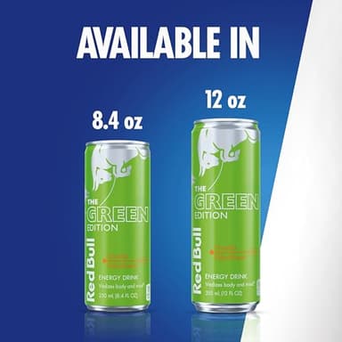 Red Bull Green Edition Energy Drink, Curuba Elderflower, with 80mg Caffeine plus Taurine & B Vitamins, 8.4 Fl Oz, Pack of 24 Cans - Image 10