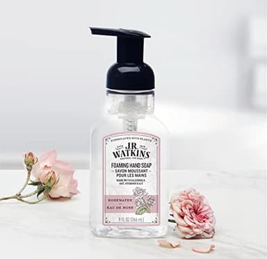J.R. Watkins Foaming Hand Soap with Pump Dispenser, Moisturizing Foam Hand Wash, All Natural, Alcohol-Free, Cruelty-Free, USA Made, Rosewater, 9 fl oz, 3 Pack - Image 4