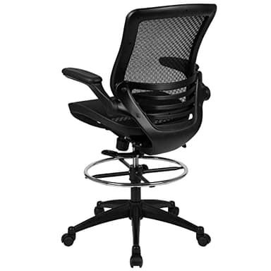Flash Furniture Waylon Mid-Back Swivel Office Chair with Adjustable Foot Ring and Seat Height, Ergonomic Executive Chair with Armrests, Black - Image 5