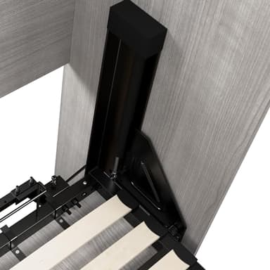 Bestar Claremont Queen Size Murphy Bed in Platinum Gray, Space-Saving Sleeping Arrangement for Multipurpose Area, Bedroom, or Guest Room - Image 8