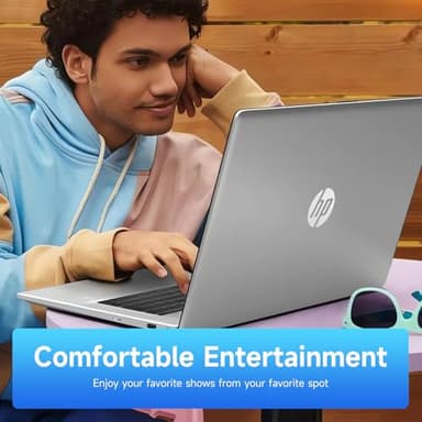 HP 17.3" Touchscreen Laptop, Intel Core i3-N305, 32GB RAM, 128GB eMMC + 2TB SSD, Numeric Keypad, Webcam, HDMI, Wi-Fi 6, Windows 11 Pro, Silver, Bundle with PCO Notebook Fold Radiator, Cooler - Image 3