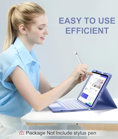 Harvopu Compatible for iPad 11th 10th Generation Case with Keyboard, Folio Cover with Pencil Holder, Multi-Touch Trackpad, 7 Color Backlit, Detachable Keyboard for iPad (A16) 11th/10th Gen (Blue) - Image 7