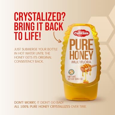 Amorcito Corazón Squeezable Pure Raw Honey 10.6oz (300g) - Image 6
