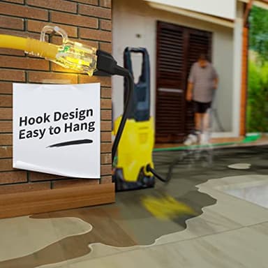 POWGRN 50 ft 12/3 Outdoor Extension Cord Waterproof Heavy Duty with Lighted Indicator End 12 Gauge 3 Prong, Flexible Cold-Resistant Long Power Cord Outside, 15Amp 1875W SJTW Yellow ETL Listed - Image 6